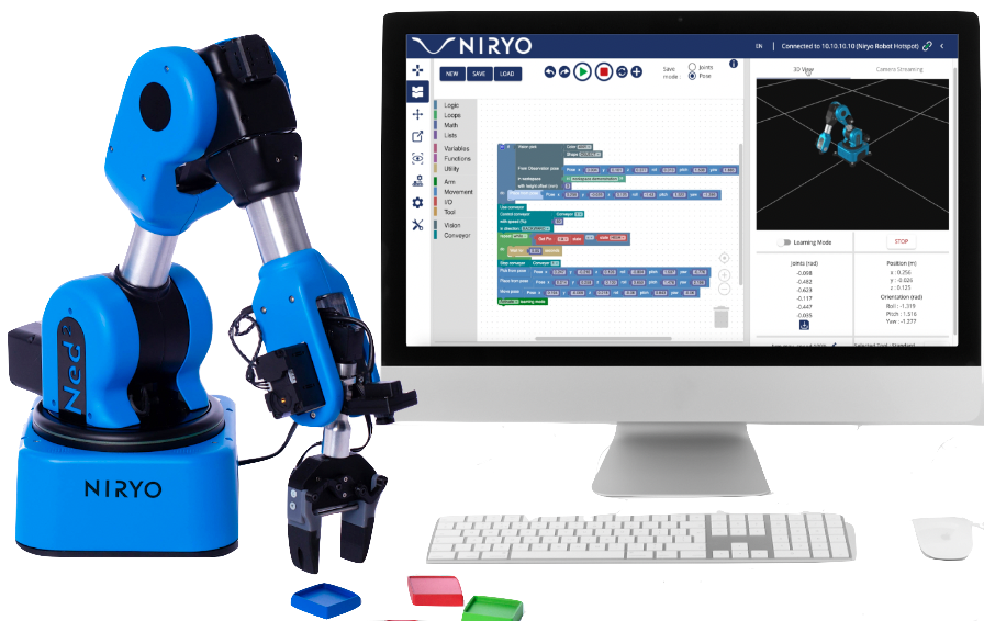 Niryo Ned2-Large Gripper for Higher Education